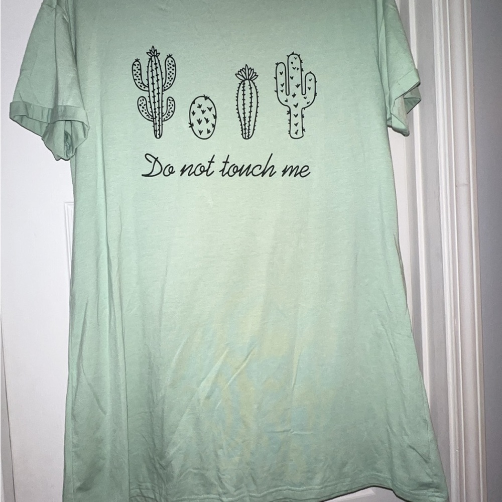 SHEIN Light Green Casual Tee Dress